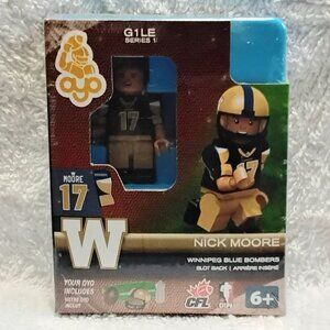 3/$25 Sealed 2014 CFL Nick Moore Mini Figure G1LE Series 1 by OYO Sports!!